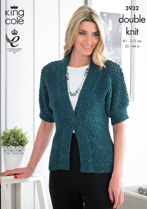 Ladies' Cardigan and Top in King Cole Moods DK - 3932
