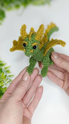 Dante the Dragon crochet pattern, amigurumi dragon pattern