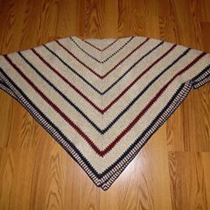 Warm & Striped Poncho