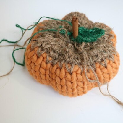 Knit Look Rustic Pumpkin
