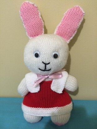 Cute Christmas Dress for Cuddly Bunny Pattern (Outfit Only)