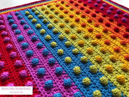 Rainbow bobble crochet discount blanket