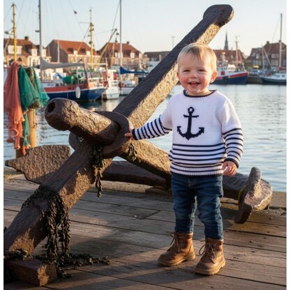 Cute Nautical sweaters in 4 ply