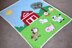 Farm animal friends applique blanket