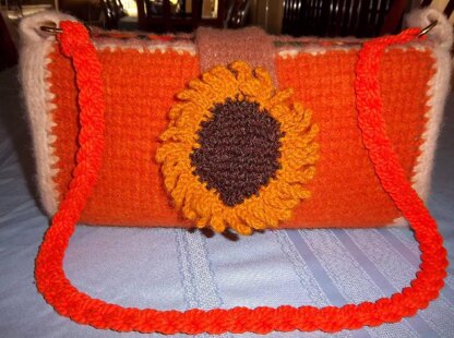 Knitter's Lesson in Tunisian Crochet: Sassy Sunflower Purse