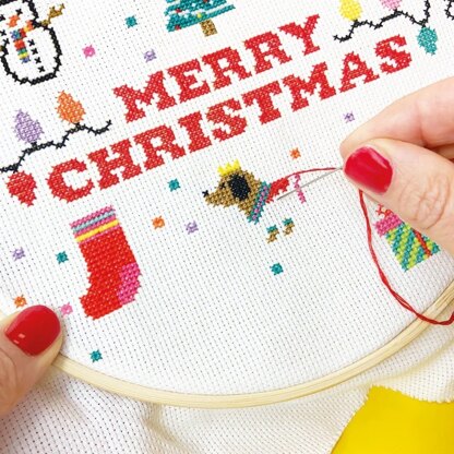 The Make Arcade Merry Stitchmas Cross Stitch Kit - 8in