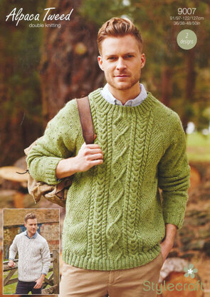 Men's Sweaters in Stylecraft Alpaca Tweed DK - 9007