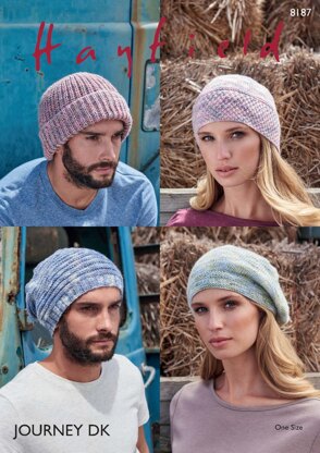 Hats in Hayfield Journey DK  - 8187 - Downloadable PDF