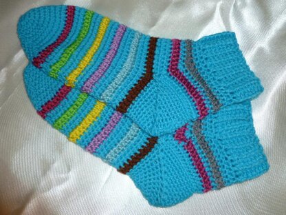 Crochet Afterthought Heel Men's Socks
