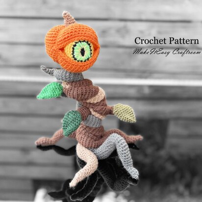 Pumpkin Tree Crochet pattern Halloween pumpkin Crochet one-eyed pumpkin Halloween creepy decorations