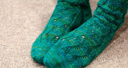 Rushing Tide Socks in SweetGeorgia Cashluxe Fine - Downloadable PDF