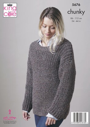 Cardigan and Sweater Knitted in King Cole Chunky - 5676 - Downloadable PDF