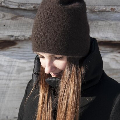 Three Diamonds Double Hat - knitting pattern