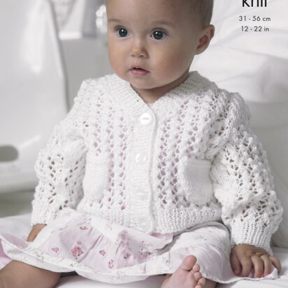 Cardigan, Waistcoat and Blanket in King Cole Baby Glitz DK - 4397 - Downloadable PDF