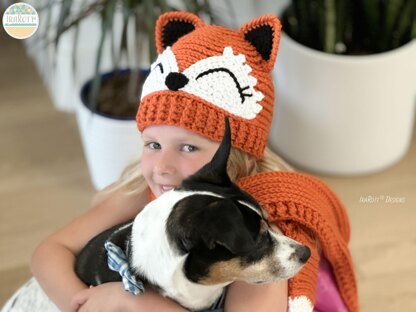The Artful Fox Hat and Scarf