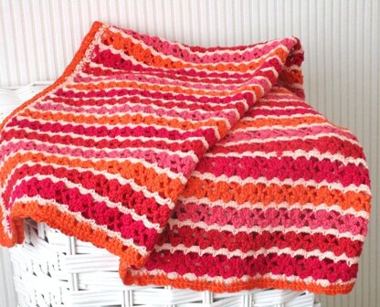 "Simply in red” baby blanket