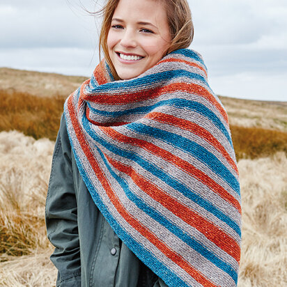 Bradfield Scarf in Rowan Valley Tweed - Downloadable PDF