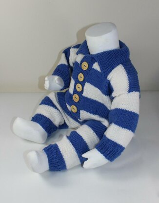 Baby Big Stripe Collar Onesie