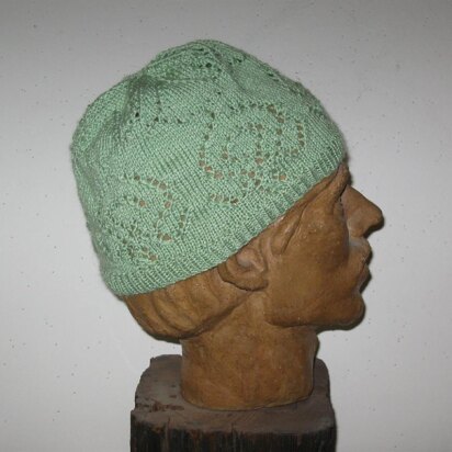 Rose Lace Hat - knitting pattern