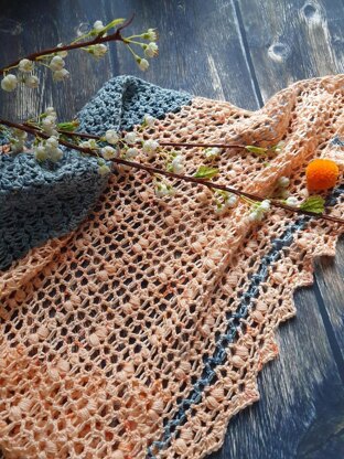 Peachy Blinder Shawl