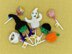 PDF Halloween Knitting Pattern DK Lollipop Hats Decoration Gift Charity knit EASY Chupa-Chups Witch Pumpkin Frankenstein Sweet Sucker Savers