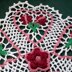 LoisLeigh’s Rose Budding Hearts Doily