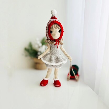 Crochet Elf Girl, amigurumi elf doll with clothes