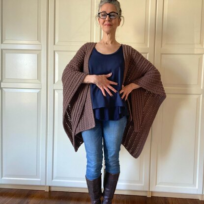 Easy Crochet Ruana Wrap Pattern: Workin-It Ruana Wrap