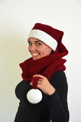 Christmas Scarf Hat Crochet Pattern