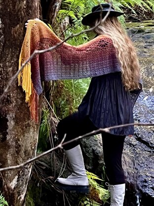 Dragonflies in Amber Scarf/Shawl