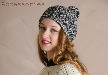 Cosy ribbed hat and scarf set