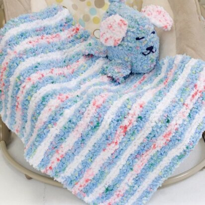 Baby Blankie & Puppy Pal in Red Heart Buttercup - LW2198
