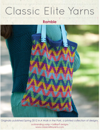 Ramble Bag in Classic Elite Yarns Solstice - Downloadable PDF