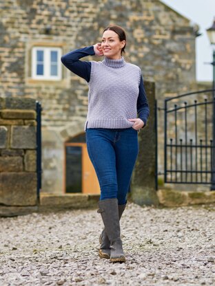 Orla Women's Textured Slipover By Sarah Hatton in West Yorkshire Spinners - WYS1000273 - Downloadable PDF