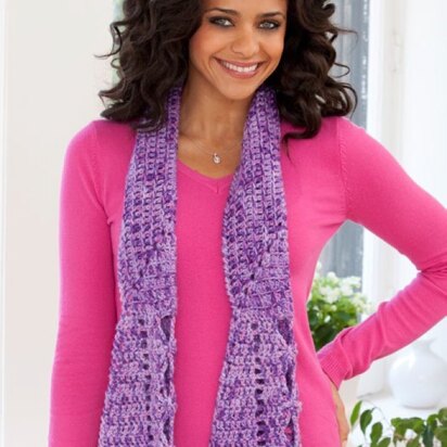 Fantail Scarf in Red Heart Soft Multis - LW2731