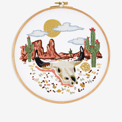 DMC Desert Skull Embroidery Pattern - PAT1907 - Downloadable PDF