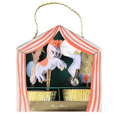 Meri Meri Circus Parade Cupcake Kit (Set of 24 Toppers)