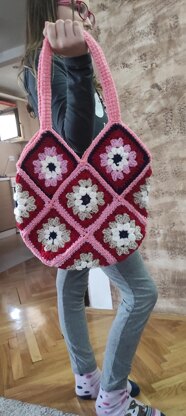 Square granny purse hand bag