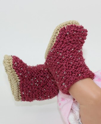 Baby Beaded Booties