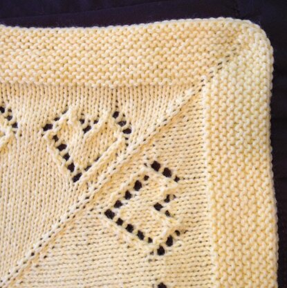 Love All Around - Knit Heart Baby Blanket