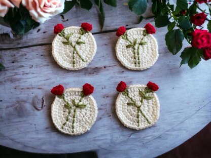 Red Rose Coaster