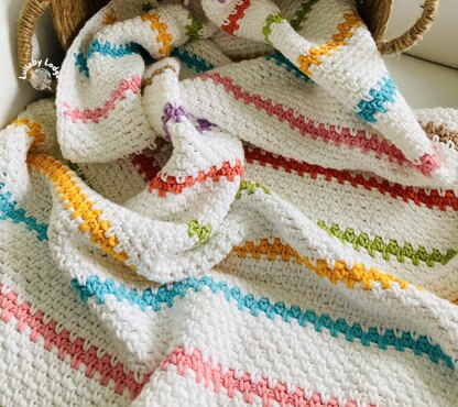 Dolly Stripe Baby Blanket