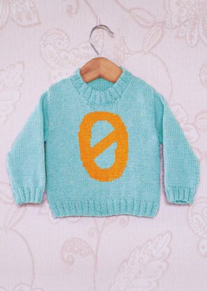 Intarsia - Number 0 Chart - Childrens Sweater