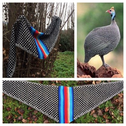 Tribute Shawl: Helmeted Guinea Fowl