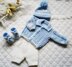 Baby knitting pattern Cardigan, Shorts, Hat and Boots, 0-3 Month Baby, 20-22 inch Doll