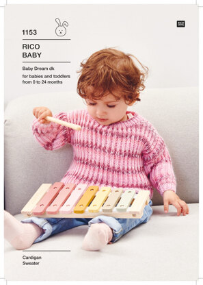 Cardigan & Sweater in Rico Baby Dream DK - 1153 - Downloadable PDF