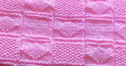 Knit and Purl Baby Blankets - Interlocking & Diamond Squares