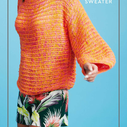 Loveable Lacy Jumper - Free Knitting Pattern For Women in Paintbox Yarns Metallic DK