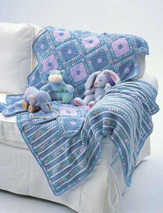 Harlequin Blanket in Bernat Softee Baby Solids