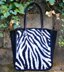 Zebra print tote